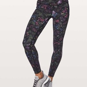 Lululemon Frozen Flourish Multi  Hi Rise tights